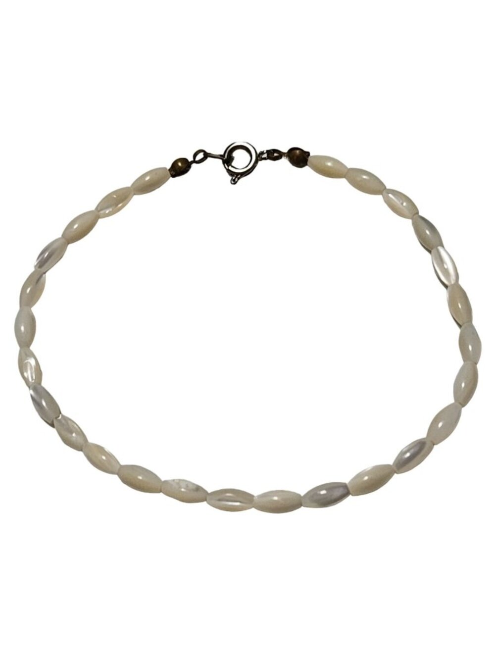Vintage Faux Pearl Bead Bracelet Iridescent Coastal Minimalist Fashion Jewelry